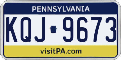PA license plate KQJ9673