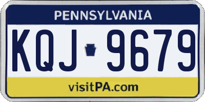 PA license plate KQJ9679