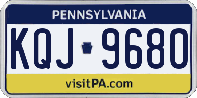 PA license plate KQJ9680