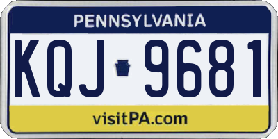 PA license plate KQJ9681