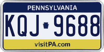 PA license plate KQJ9688