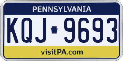PA license plate KQJ9693