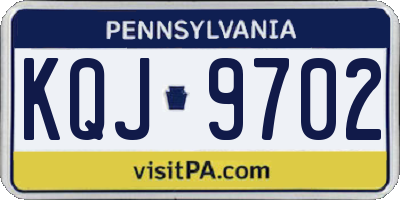 PA license plate KQJ9702