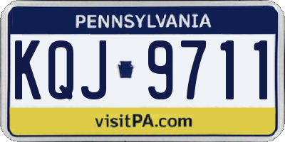 PA license plate KQJ9711