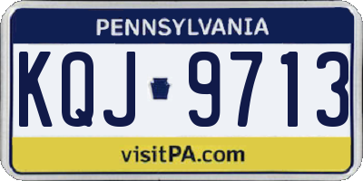 PA license plate KQJ9713