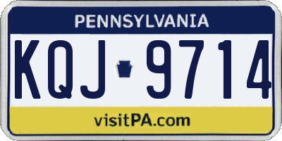 PA license plate KQJ9714
