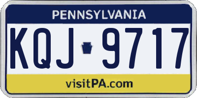 PA license plate KQJ9717