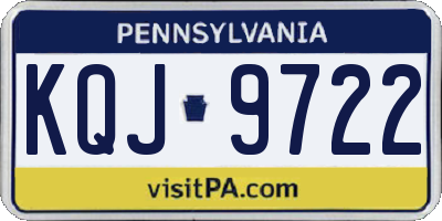 PA license plate KQJ9722