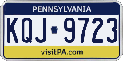 PA license plate KQJ9723