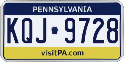 PA license plate KQJ9728