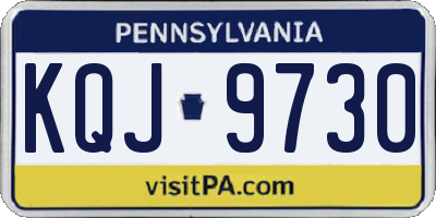 PA license plate KQJ9730