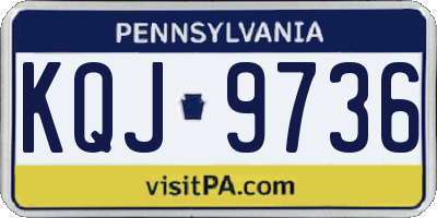 PA license plate KQJ9736