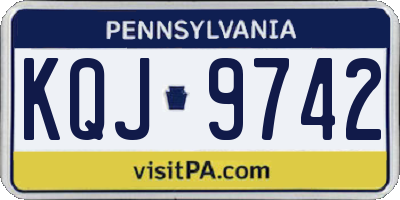 PA license plate KQJ9742