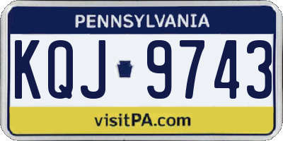 PA license plate KQJ9743