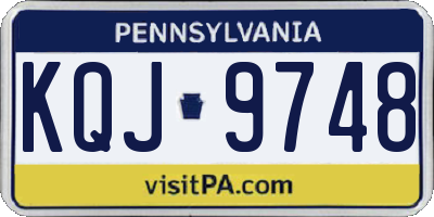 PA license plate KQJ9748