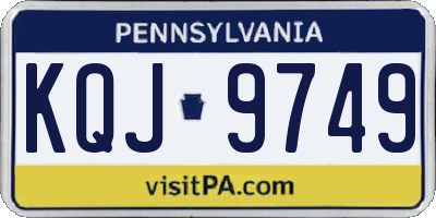PA license plate KQJ9749