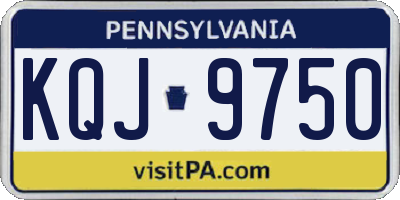 PA license plate KQJ9750
