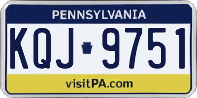 PA license plate KQJ9751