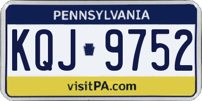 PA license plate KQJ9752