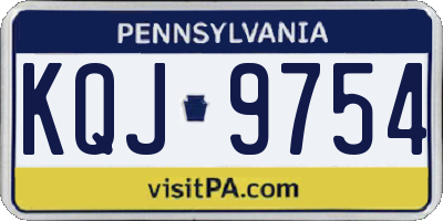 PA license plate KQJ9754