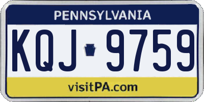 PA license plate KQJ9759