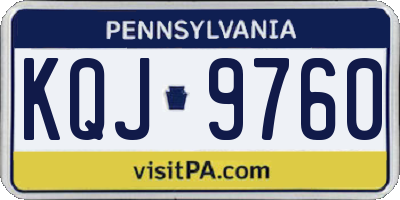 PA license plate KQJ9760