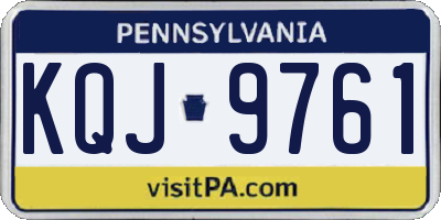 PA license plate KQJ9761