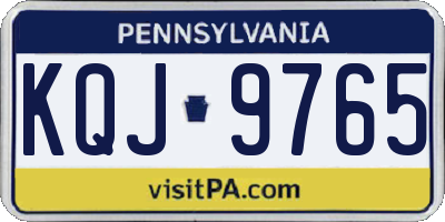 PA license plate KQJ9765