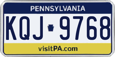 PA license plate KQJ9768