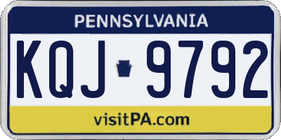 PA license plate KQJ9792