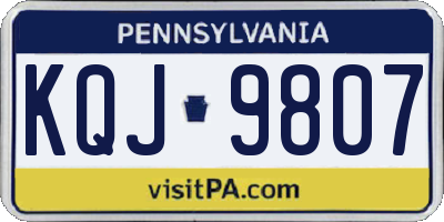 PA license plate KQJ9807