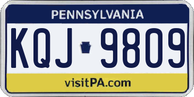 PA license plate KQJ9809