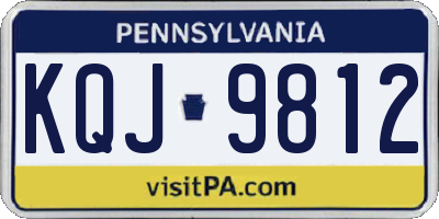 PA license plate KQJ9812