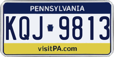 PA license plate KQJ9813