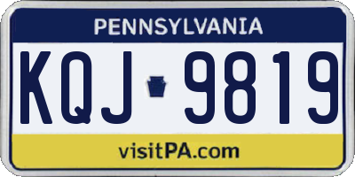 PA license plate KQJ9819