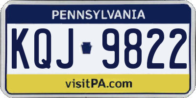 PA license plate KQJ9822