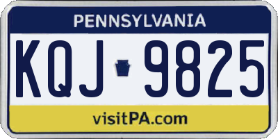 PA license plate KQJ9825