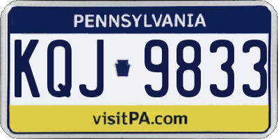PA license plate KQJ9833
