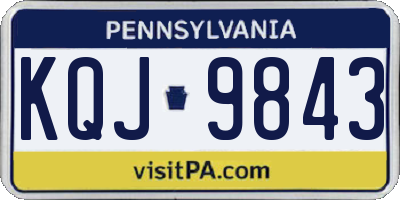 PA license plate KQJ9843