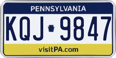 PA license plate KQJ9847