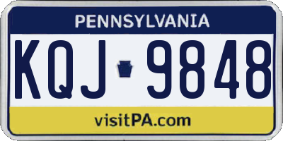 PA license plate KQJ9848