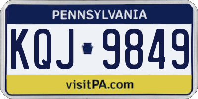 PA license plate KQJ9849