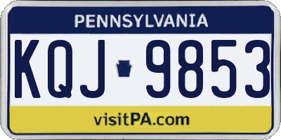 PA license plate KQJ9853