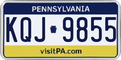 PA license plate KQJ9855