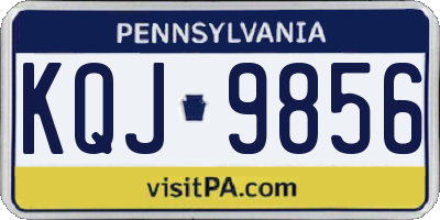 PA license plate KQJ9856