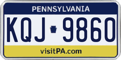 PA license plate KQJ9860
