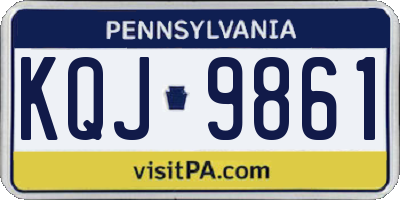 PA license plate KQJ9861