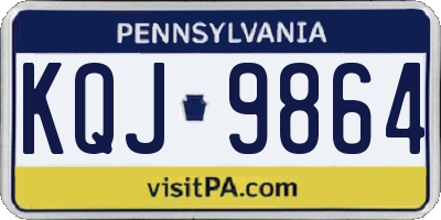 PA license plate KQJ9864