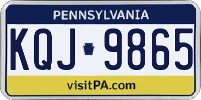 PA license plate KQJ9865