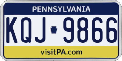 PA license plate KQJ9866